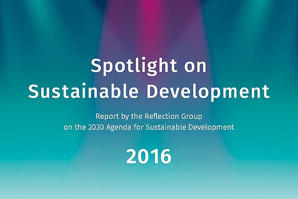 Cover des Berichts "Spotlight on Sustainable Development"