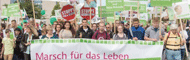 Demonstration „Marsch für das Leben“: Selbsternannte Lebensschützer_innen  stellen sich als Abtreibungsgegner_innen gegen das Selbstbestimmungsrecht von Frauen. Foto: picture-alliance