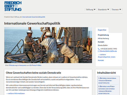 Internationale Gewerkschaftsarbeit