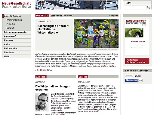 Neue Gesellschaft   Frankfurter Hefte