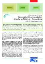 Wissenschaftskommunikation - Impulse in Zeiten der Corona-Krise