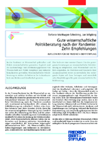 Gute wissenschaftliche Politikberatung nach der Pandemie: Zehn Empfehlungen