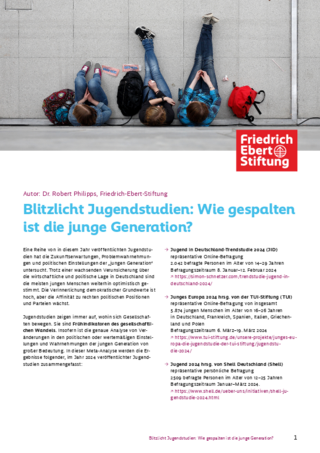 Blitzlicht Jugendstudien: Wie gespalten ist die junge Generation?